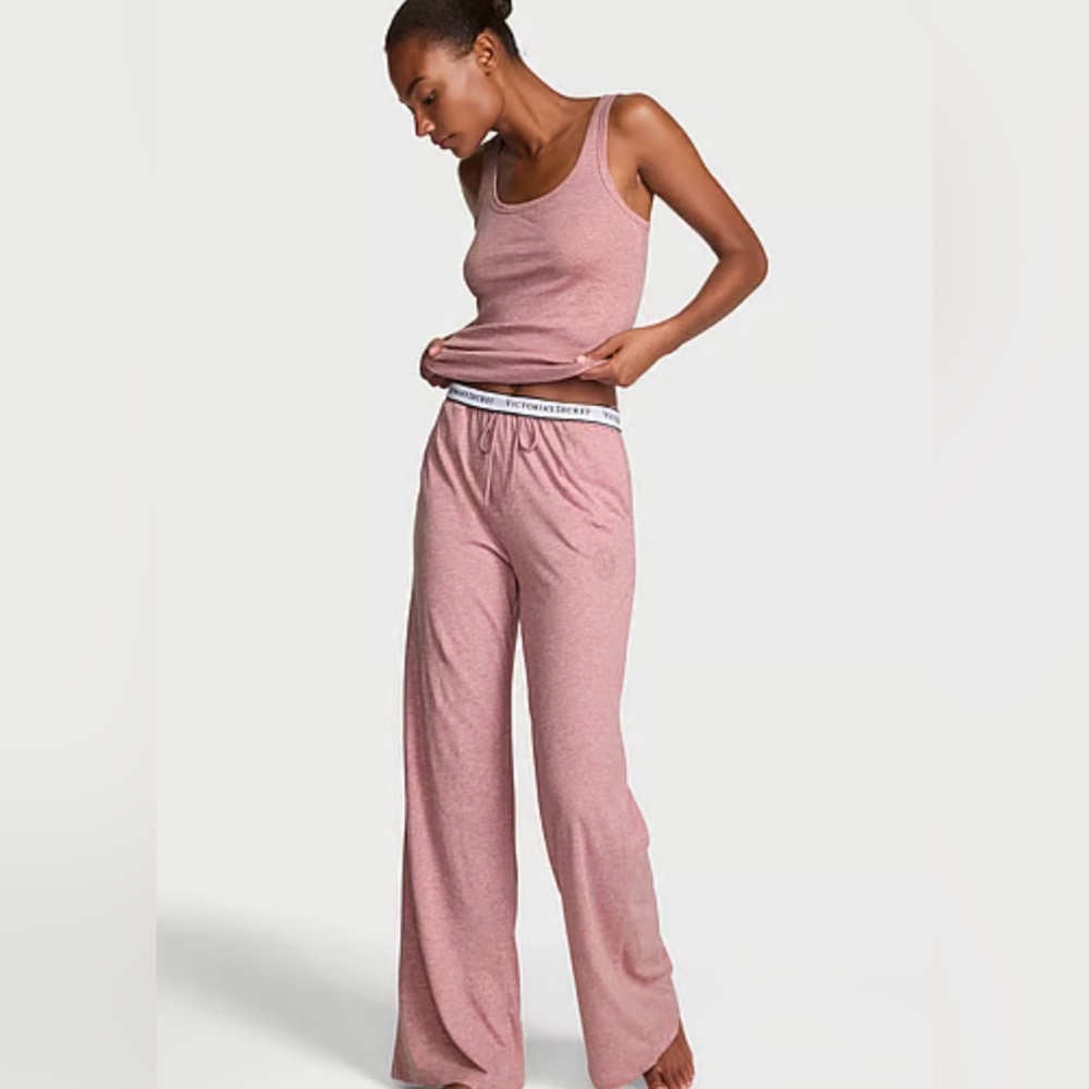 NWT VICTORIA'S SECRET 100% Cotton Tank & Pants Pajama Set, Size Large